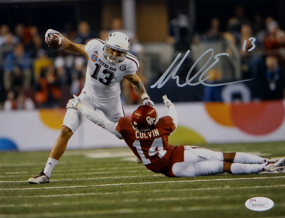 MIKE EVANS JSA CERTIFIED SIGNED TEXAS A&M AGGIES 8X10 PHOTOGRAPH AUTOGRAPH  AUTO.