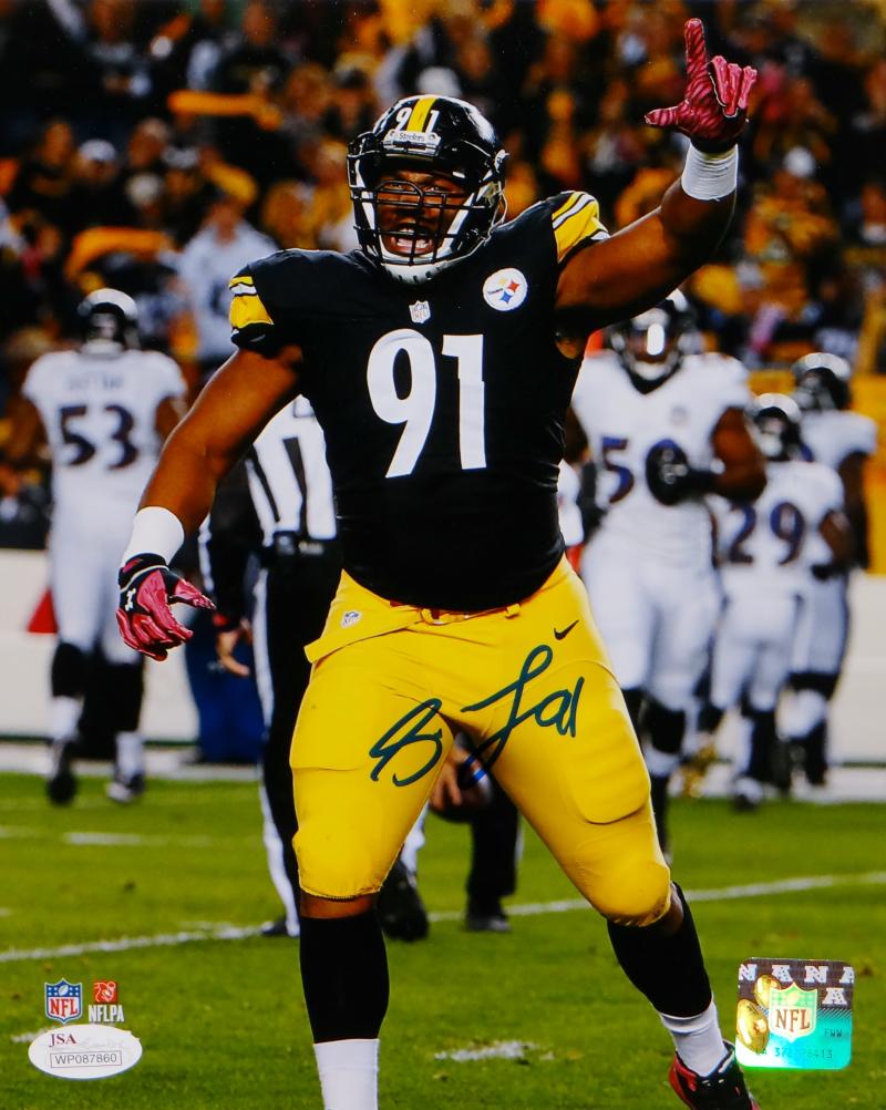 Stephon Tuitt Autographed Steelers 8x10 Vertical In Black Photo