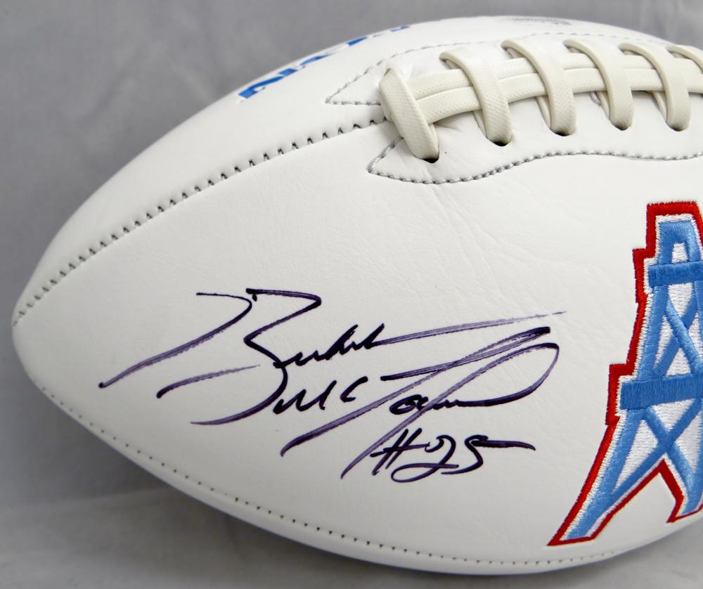 Bubba McDowell Autographed Houston Oilers Logo Football- JSA Witnessed –  The Jersey Source