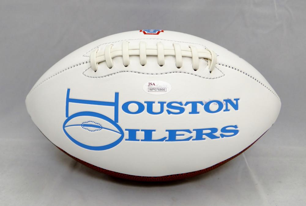 Bubba McDowell Autographed Houston Oilers Logo Football- JSA Witnessed –  The Jersey Source