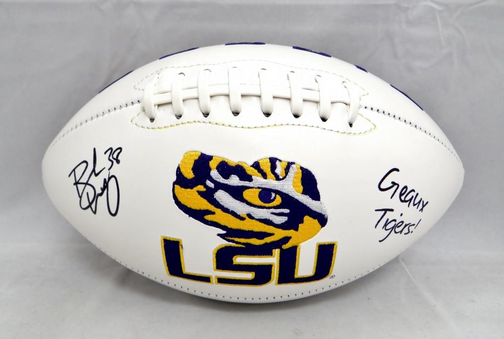 Brad Wing Autographed LSU Tigers Logo Football W/ Geaux Tigers- JSA W – The  Jersey Source