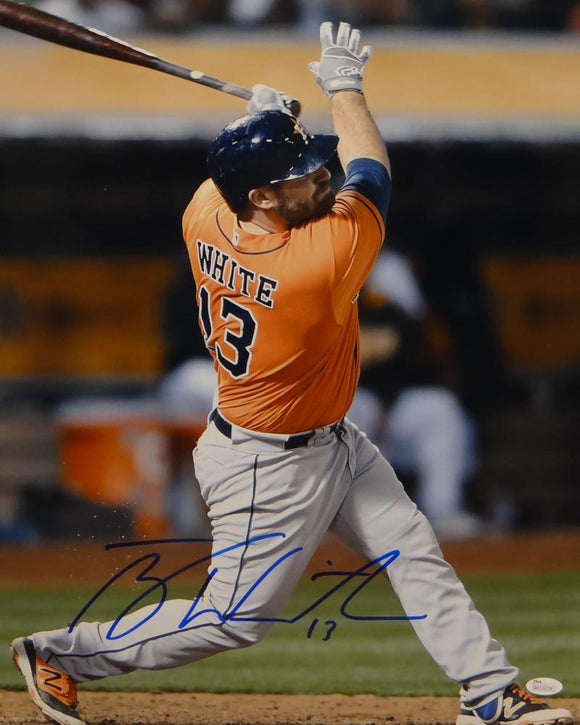 Tyler White Autographed Houston Astros 16x20 Batting Photo- JSA Witnessed Auth