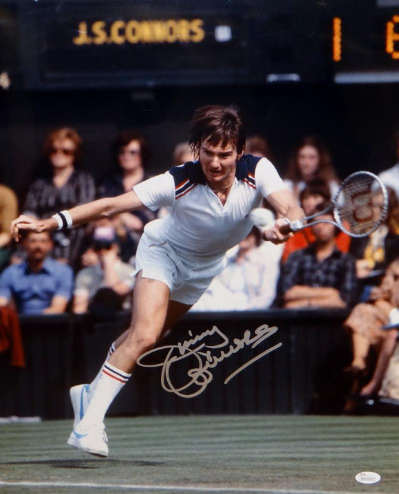 Jimmy Connors Autographed 16x20 Front View Photo- JSA Witnessed Authenticated