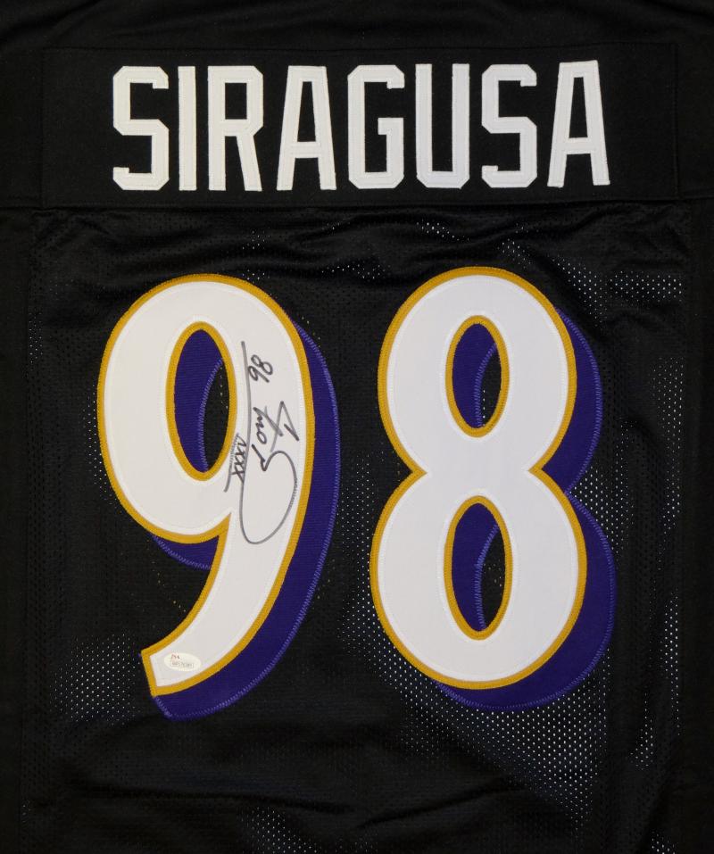 Tony Siragusa Autographed Black Pro Style Jersey With Inscription- JSA –  The Jersey Source