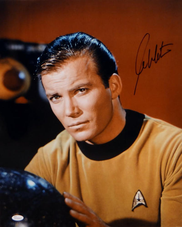 William Shatner Signed Star Trek 16x20 Captain Kirk Up Close Photo- JSA W Auth