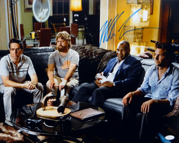 Mike Tyson Autographed 16x20 The Hangover Photo- JSA Witnessed Auth
