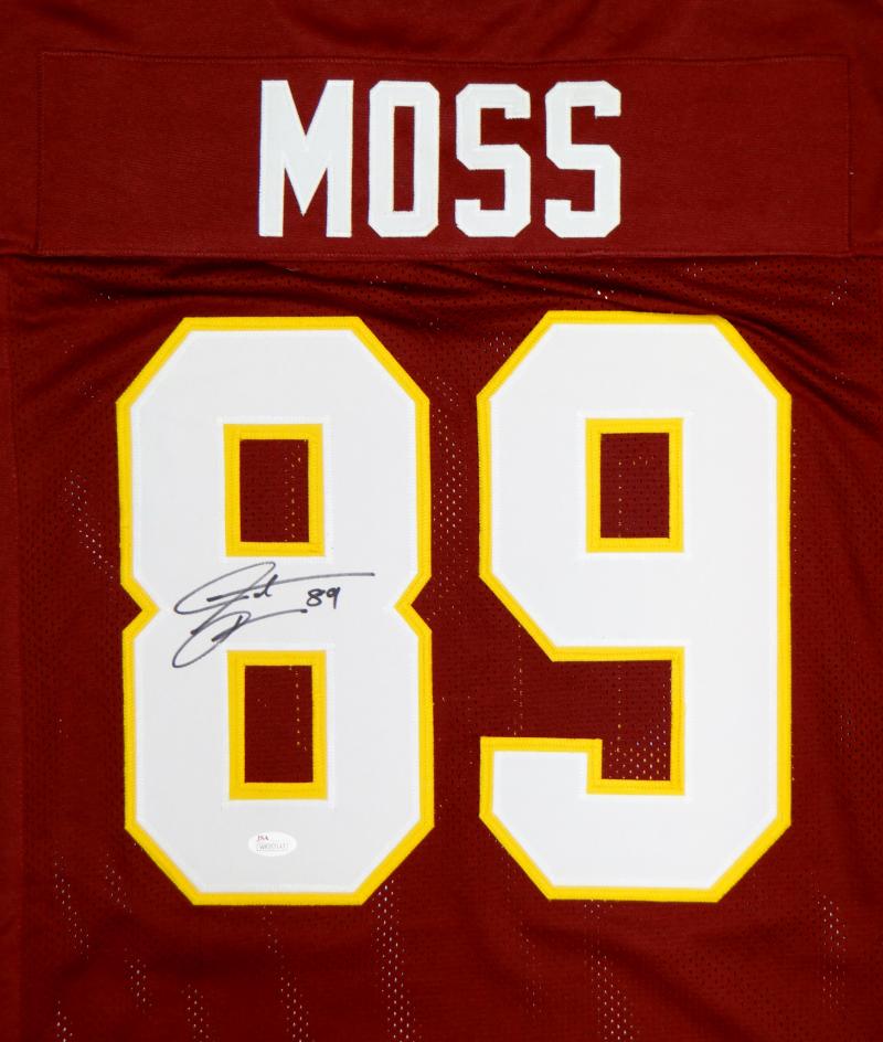 Santana Moss HOF Autographed/Inscr Maroon Custom Football Jersey Redskins  JSA