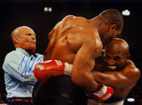 Mike Tyson Autographed 16x20 Biting Holyfield Photo- JSA Witnessed Auth