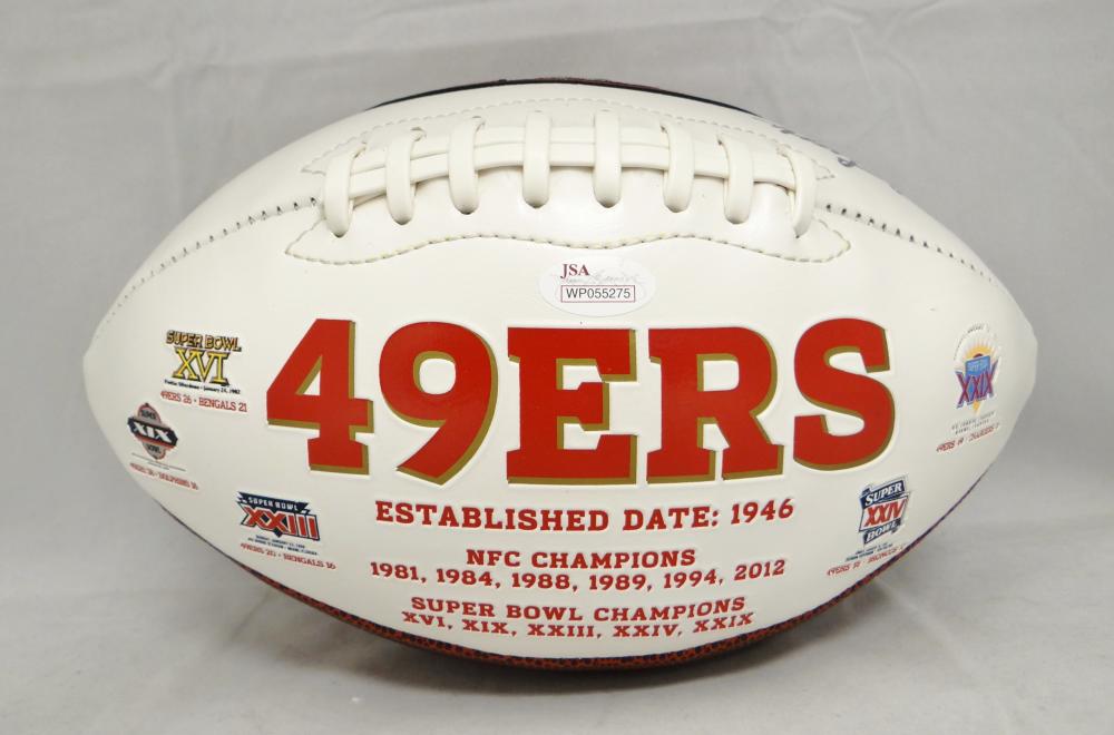 Y.A. Tittle Autographed San Francisco 49ers Logo Football With HOF