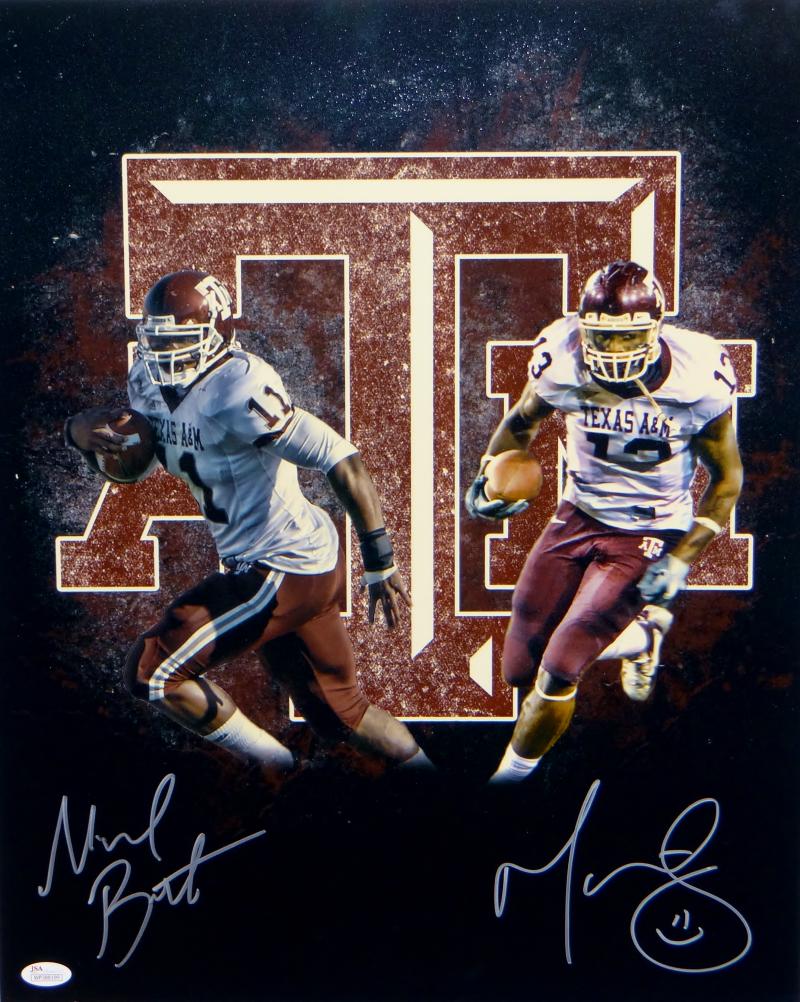 Michael Bennett Martellus Bennett Signed Texas A&M Logo