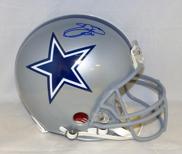 Emmitt Smith Autographed *Blue Dallas Cowboys F/S Authentic Helmet- Beckett Auth