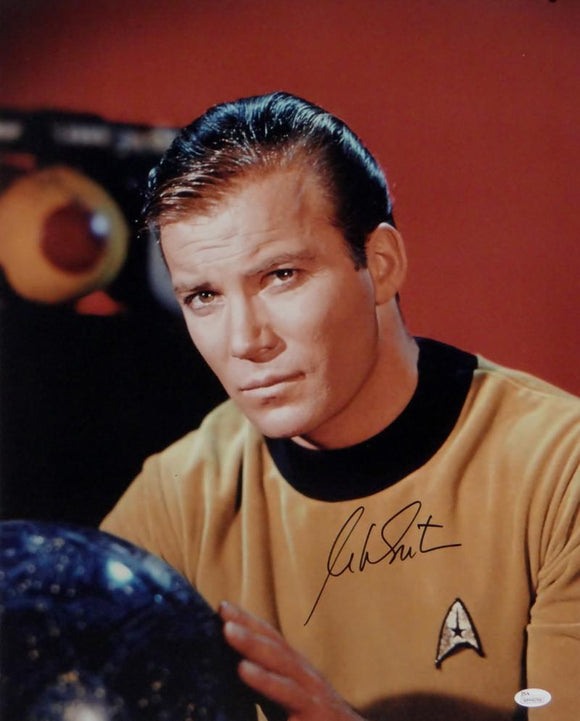 William Shatner Signed Star Trek 16x20 Up Close Posing *Blk Photo- JSA W Auth