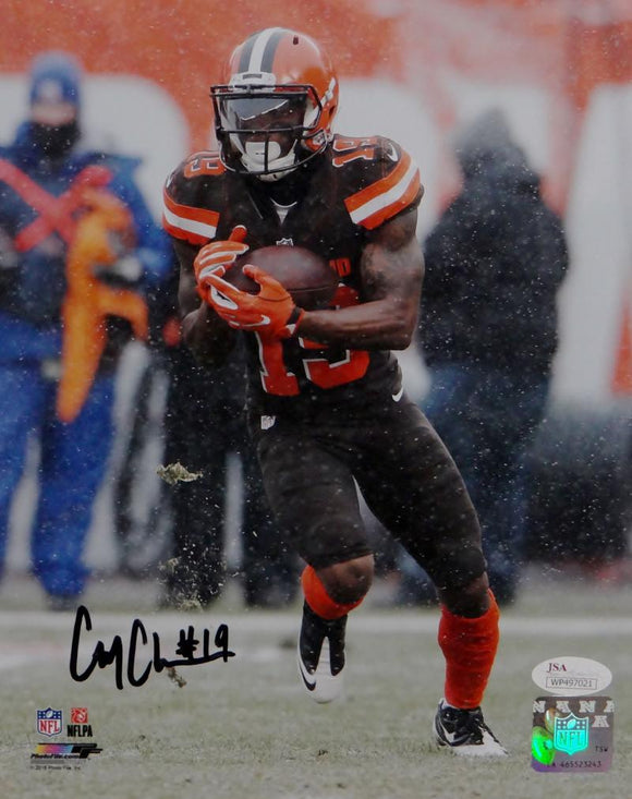 Corey Coleman Signed Cleveland Browns 8x10 Running In Snow PF Photo- JSA W Auth