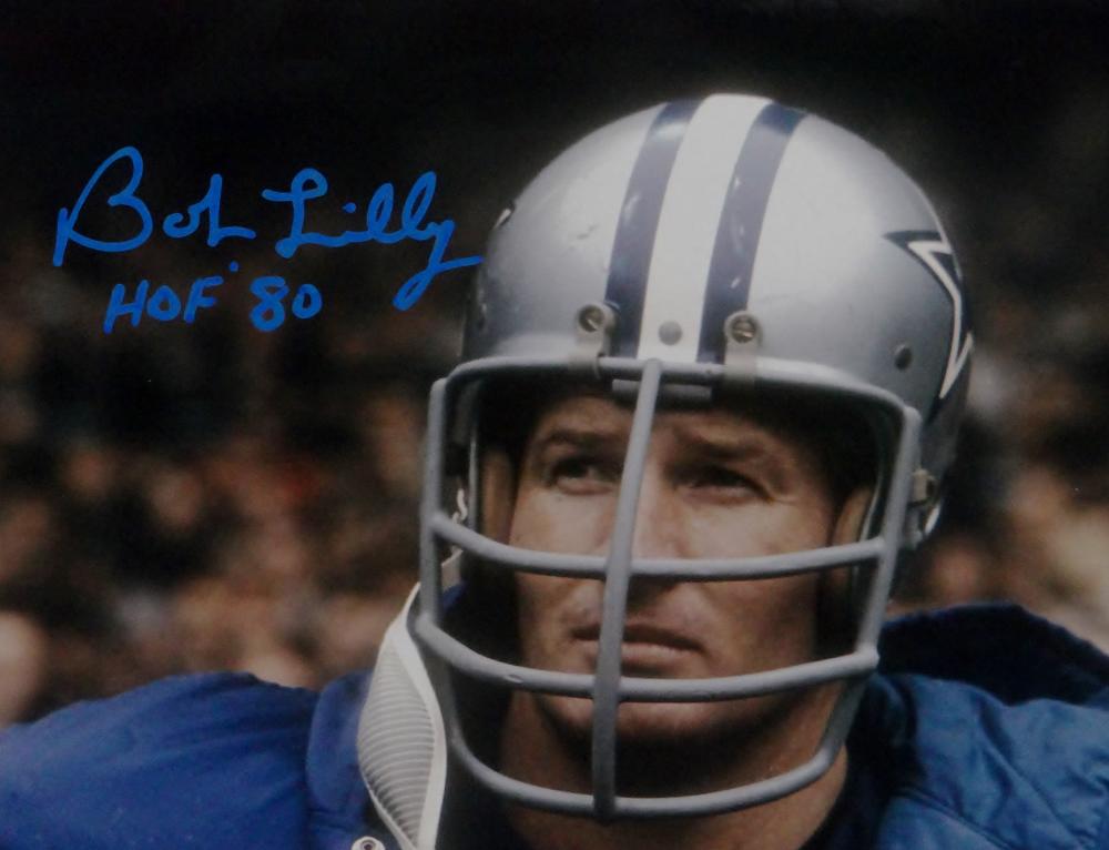 Autographed BOB LILLY 8x10 Dallas Cowboys Photo