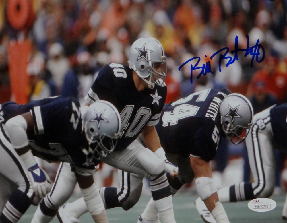 Bill Bates Autographed Dallas Cowboys 8x10 Vertical On Field Photo- JSA W  Auth