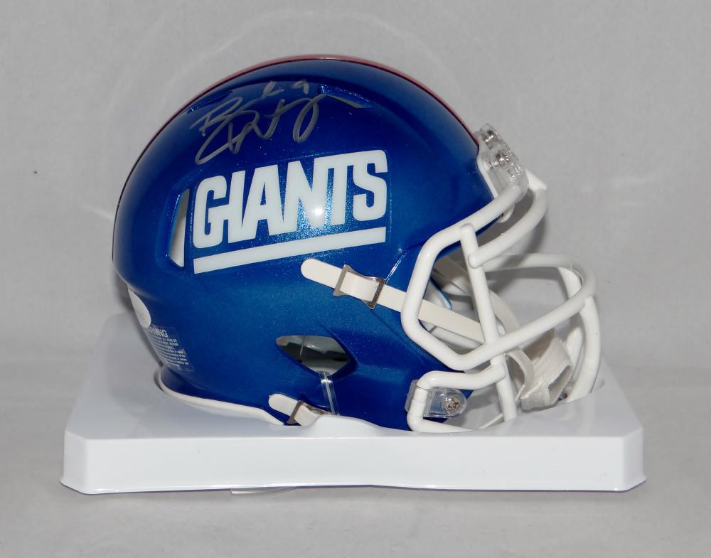 Brad Wing Autographed New York Giants Color Rush Mini Helmet *Silver- – The  Jersey Source