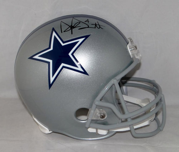 Dak Prescott Autographed Dallas Cowboys Full Size Helmet- JSA W & Holo Auth
