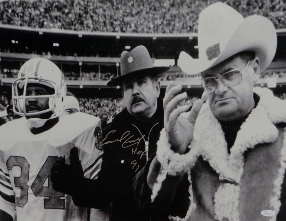 Earl Campbell HOF Signed Houston Oilers 16x20 W/ Bum Phillips *Silver – The  Jersey Source