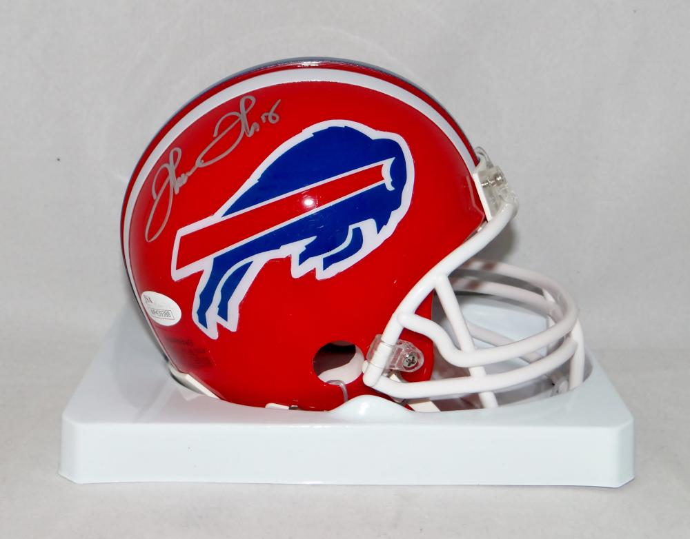 Thurman Thomas Autographed Buffalo Bills Mini Football Helmet Red JSA