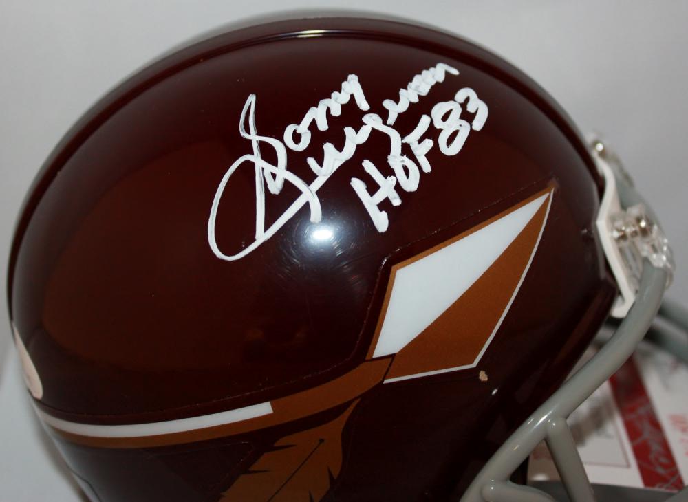 Sonny Jurgensen HOF 83 Autographed Washington Redskins Mini Football Helmet  - JSA COA