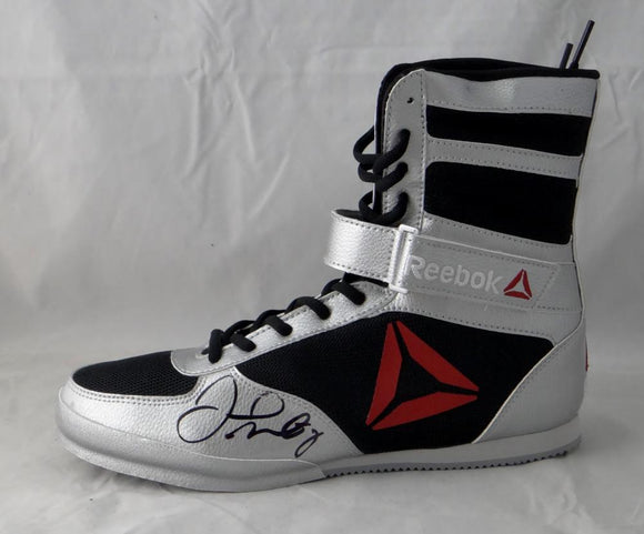 Floyd Mayweather Autographed Reebok Boxing Shoe Left Beckett BAS *Black*