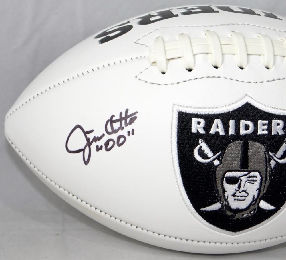 Jim Otto Autographed Oakland Raiders Logo Football W/ HOF- JSA W