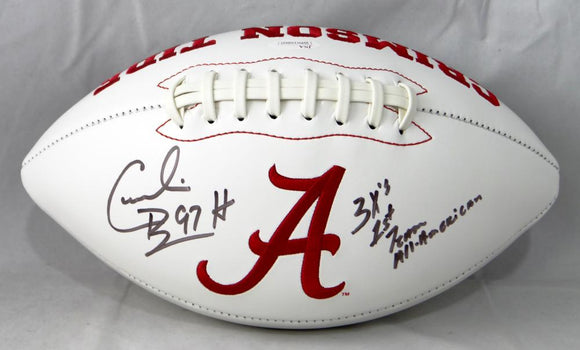 Cornelius Bennett Autographed Alabama Logo Football w/ Insc- JSA W Auth