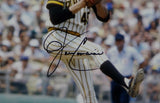 John Candelaria Autographed Pittsburgh Pirates 8x10 Pitching Photo- Jersey Source Auth