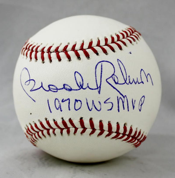 Brooks Robinson Autographed Rawlings OML Baseball W/ WS MVP- JSA W Authenticated