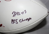 C. J. Mosley Autographed Alabama Crimson Tide Logo Football W/ BCS Champs- JSA W Auth