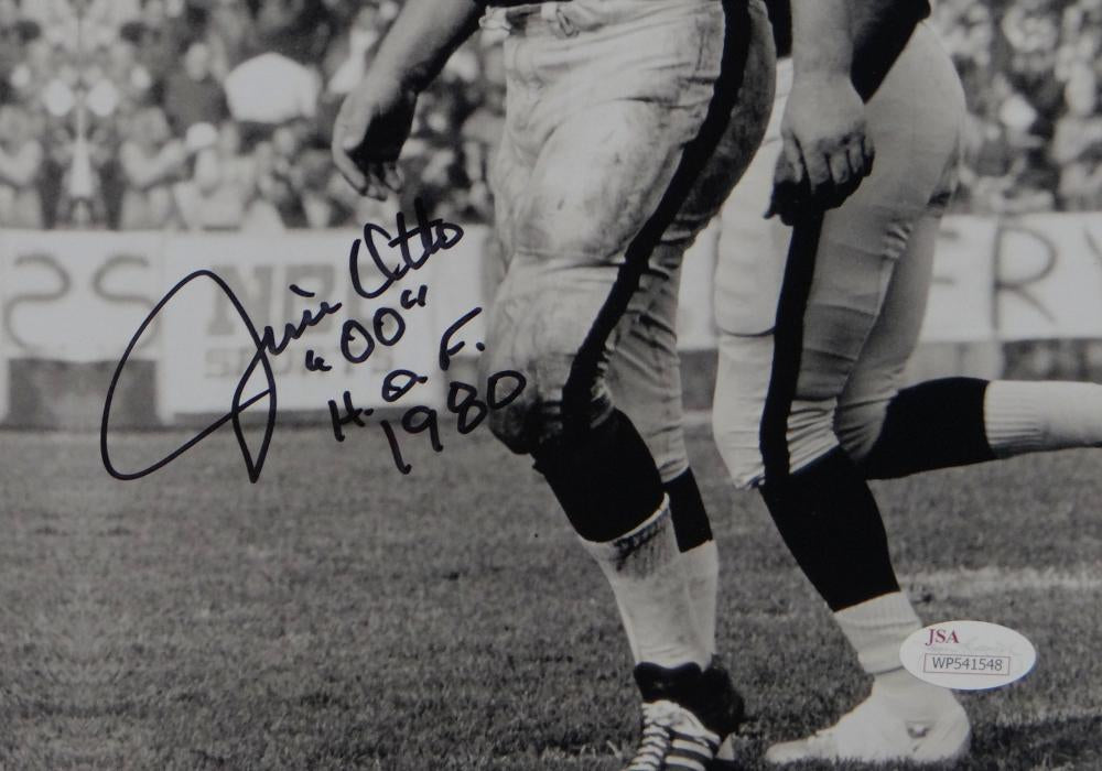 Jim Otto Autographed 8x10 Raiders B/W On Field Photo W/ HOF - JSA W Au –  The Jersey Source