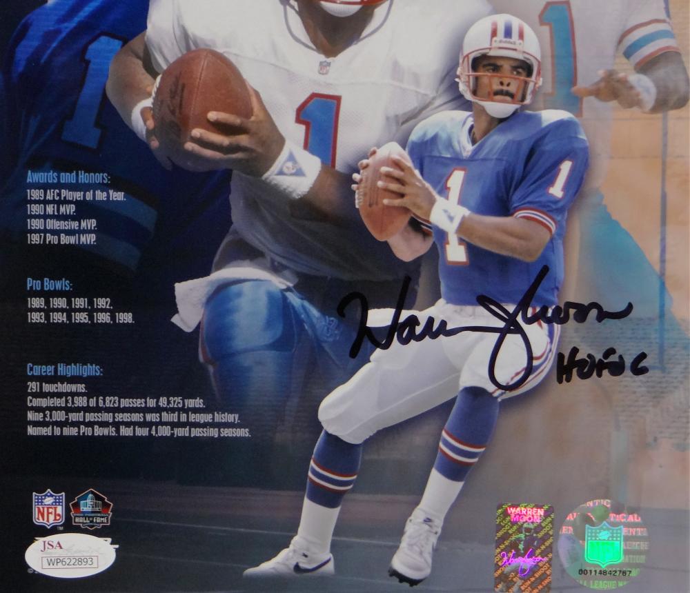 Warren Moon Autographed Houston Oilers 8x10 HOF Poster PF Photo W/ HOF –  The Jersey Source