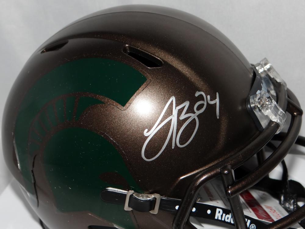 Le'veon Bell Autographed Michigan State Spartans Chrome Mini Helmet Jsa