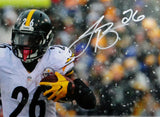 LeVeon Bell Autographed Pittsburgh Steelers 16x20 In Snow PF Photo - JSA W Auth