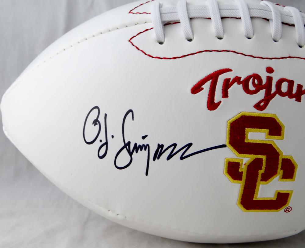 Autographed/Signed OJ O.J. Simpson USC Maroon College Football