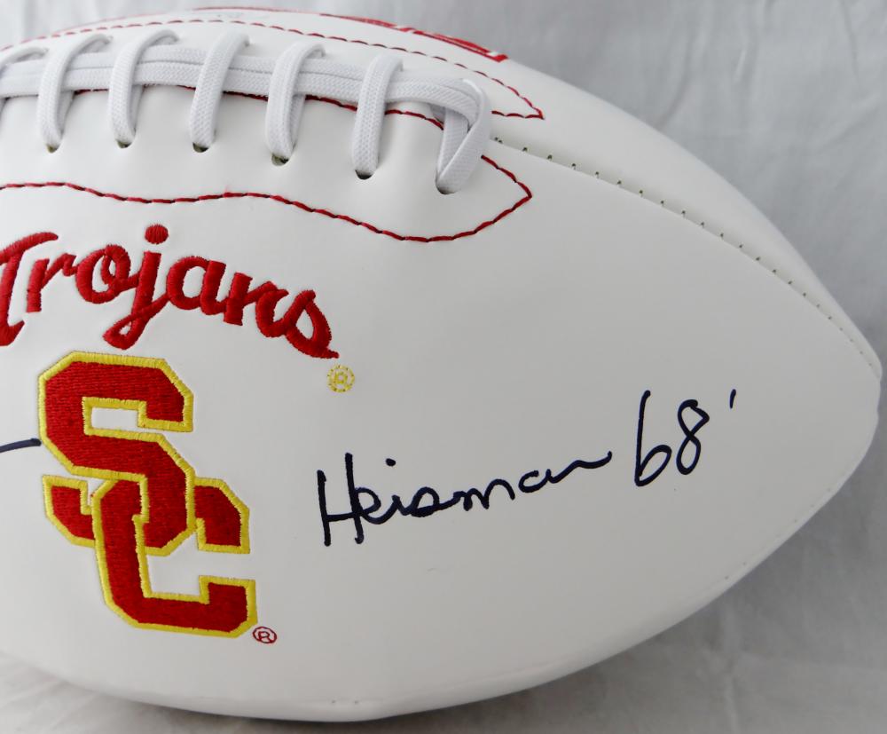 Autographed/Signed OJ O.J. Simpson USC Maroon College Football