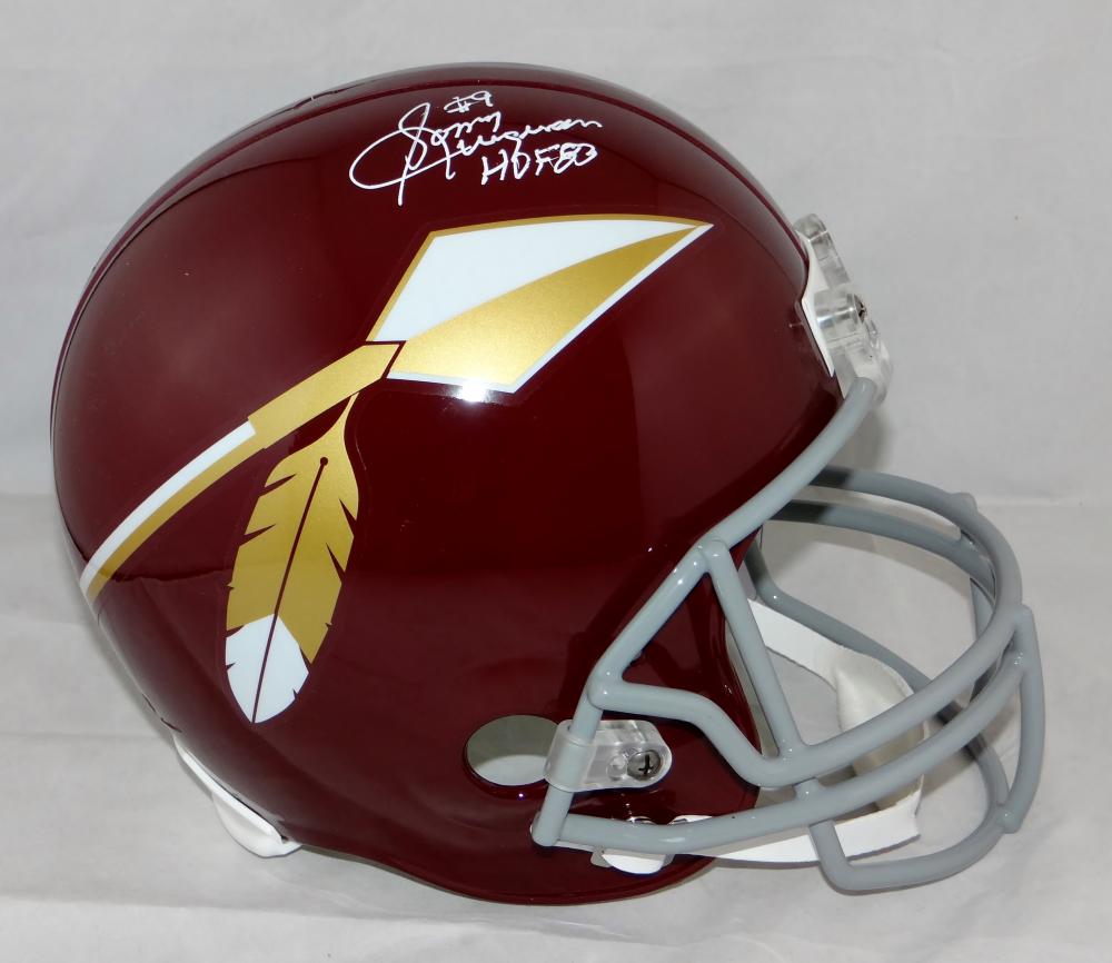 Sonny Jurgensen Signed W/ HOF Washington Redskins F/S TK Spear Helmet – The  Jersey Source