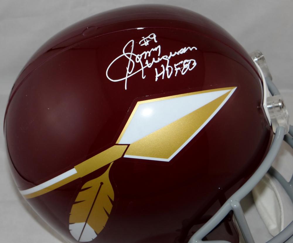 Sonny Jurgensen Signed Replica Helmet - Full Size Washington Redskins  Autographed - JSA 