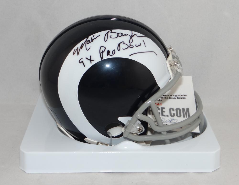 Maxie Baughan Signed Rams 65-72 TB Mini Helmet W/ Pro Bowl- Jersey