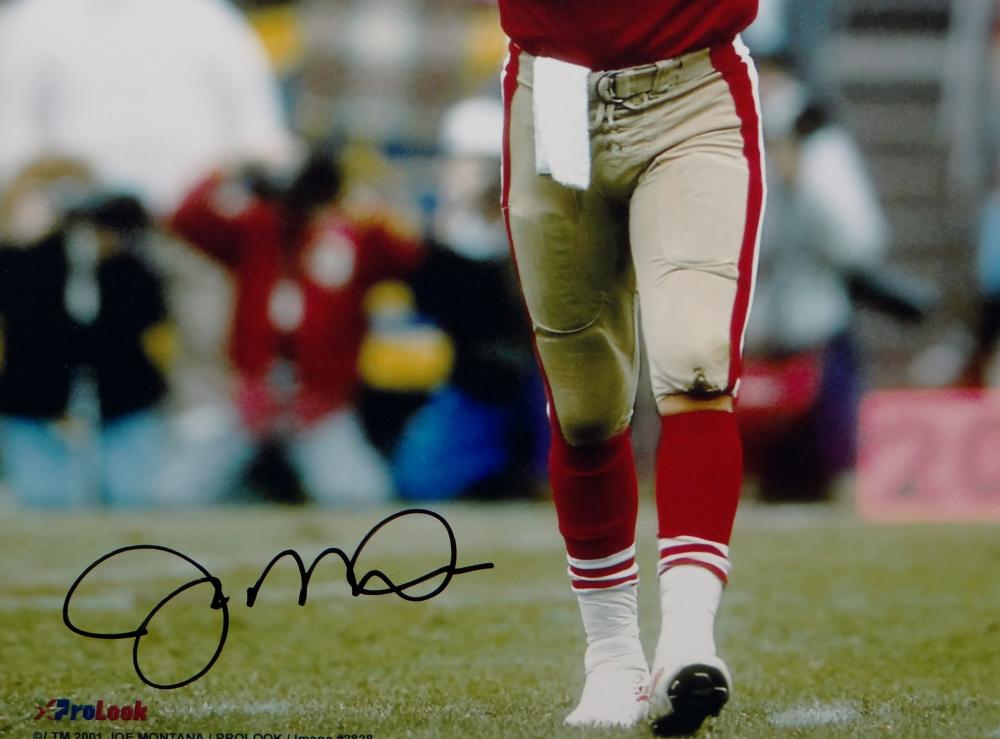 Joe Montana Autographed 49ers 16x20 Arms in Air Photo- JSA W Auth *Bottom