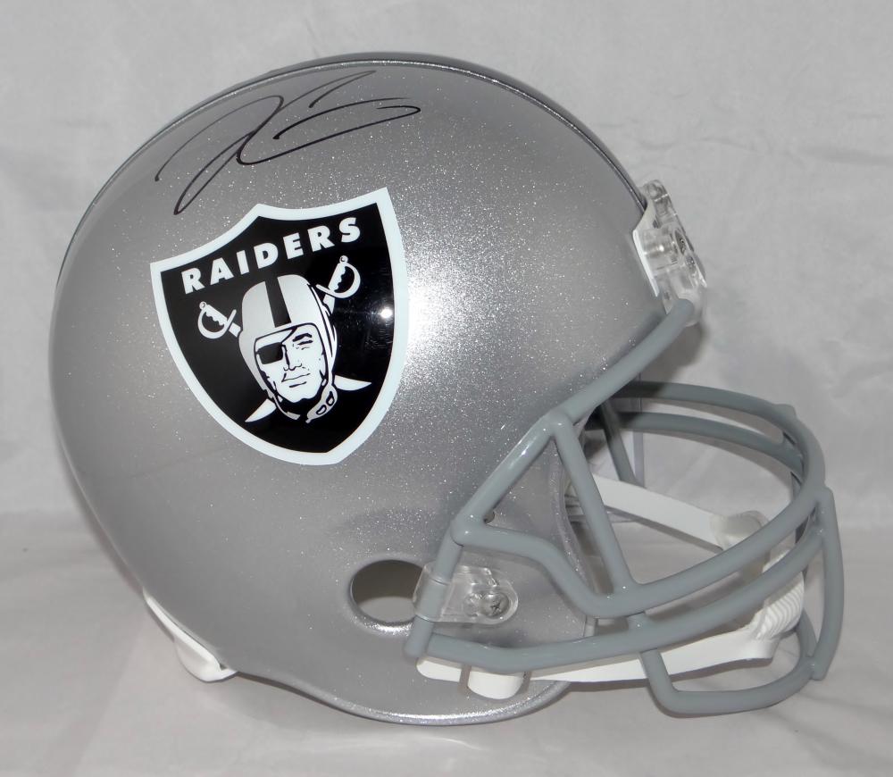 Derek Carr Signed Raiders Custom Matte Black Full-Size Helmet