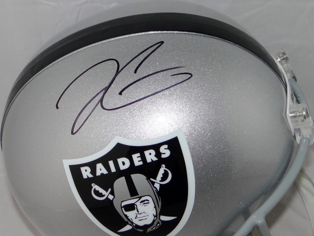 Derek Carr Signed Raiders Custom Matte Black Full-Size Helmet