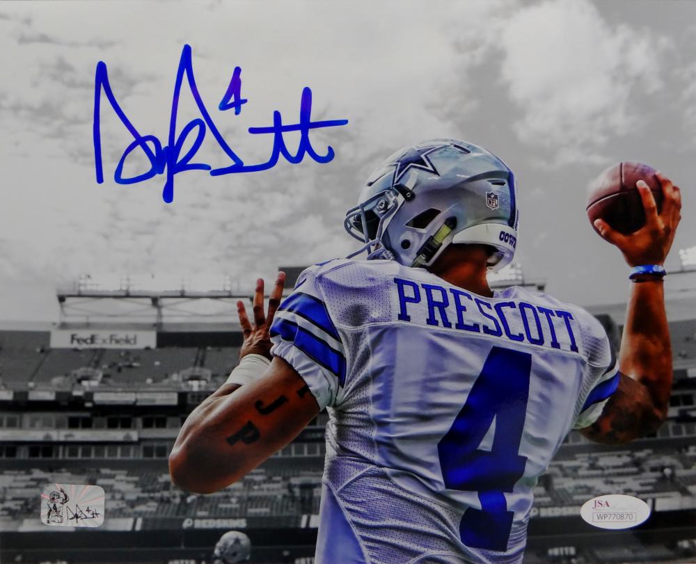 Dak Prescott autograph signed Cowboys 16x20 photo framed JSA