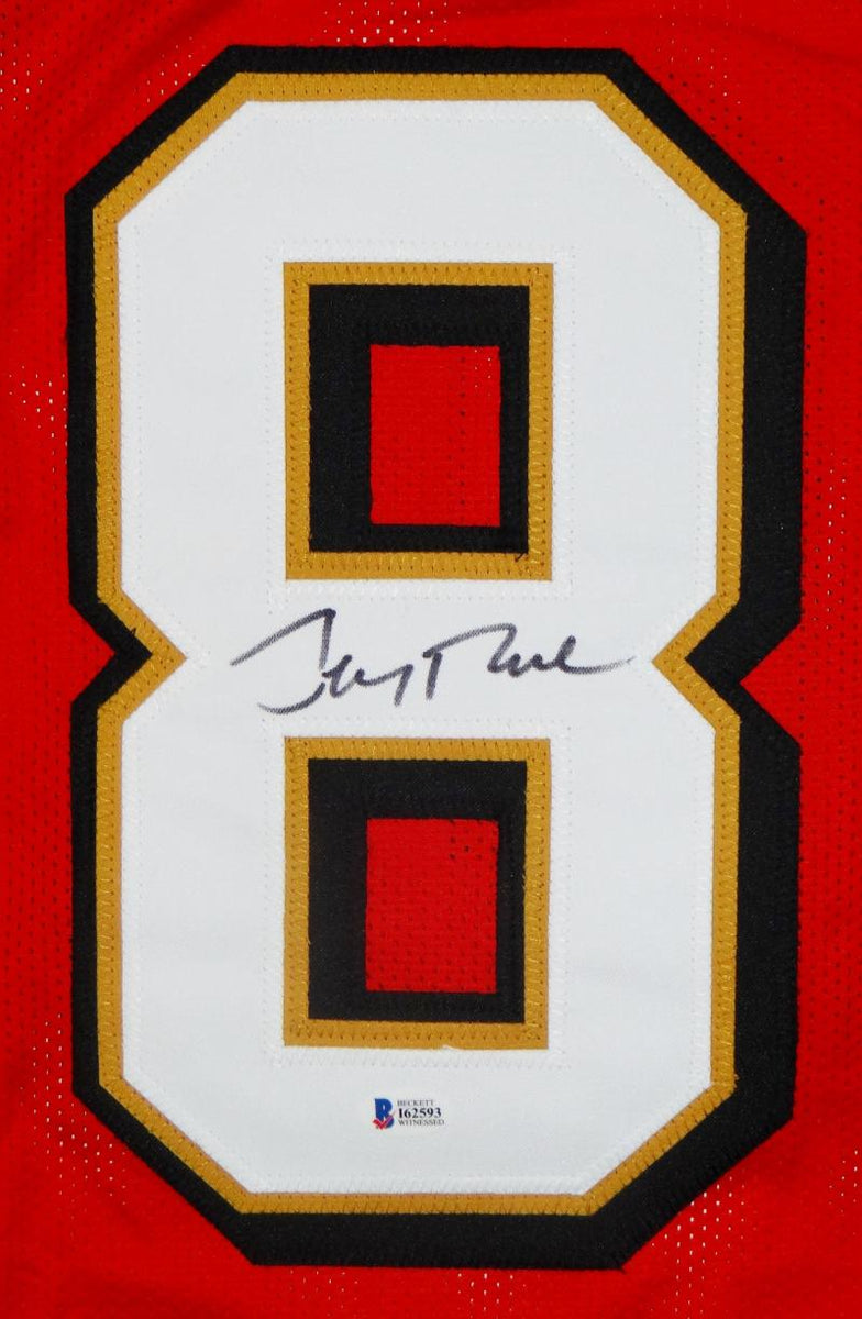 Jerry Rice Autographed Red Pro Style Jersey- Beckett W Authenticated – The  Jersey Source