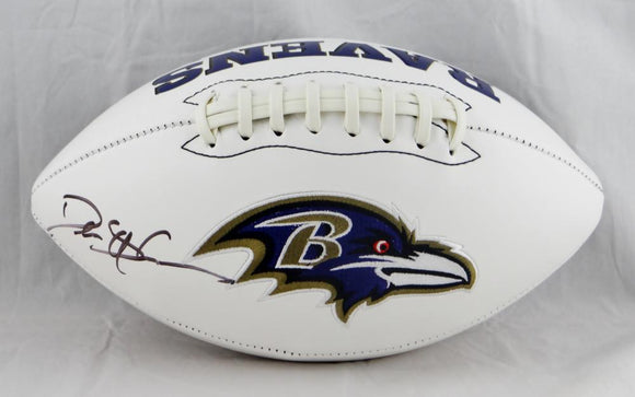 Deion Sanders Autographed Baltimore Ravens Logo Football- JSA Witness Auth