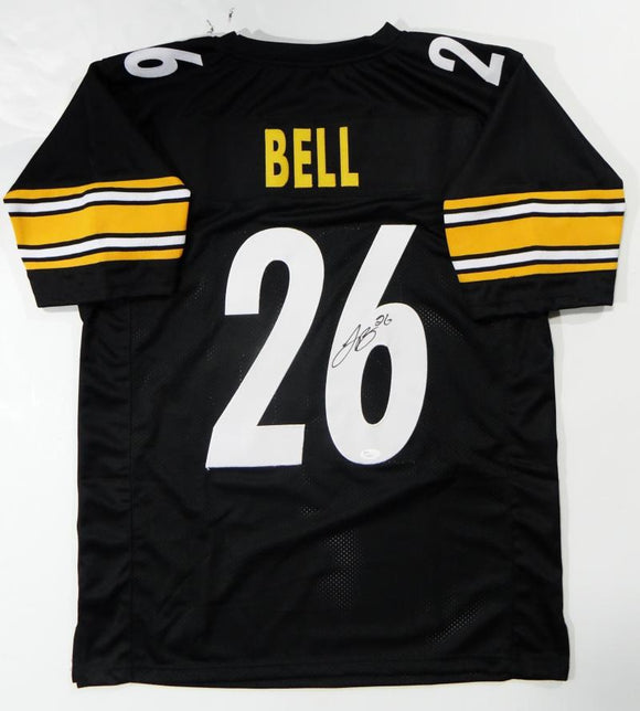 LeVeon Bell Autographed Black Pro Style Jersey- JSA Authenticated *6