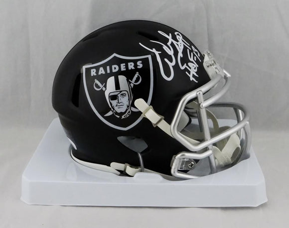 Warren Sapp Signed Oakland Raiders Blaze Mini Helmet W/ HOF- JSA W Auth *White
