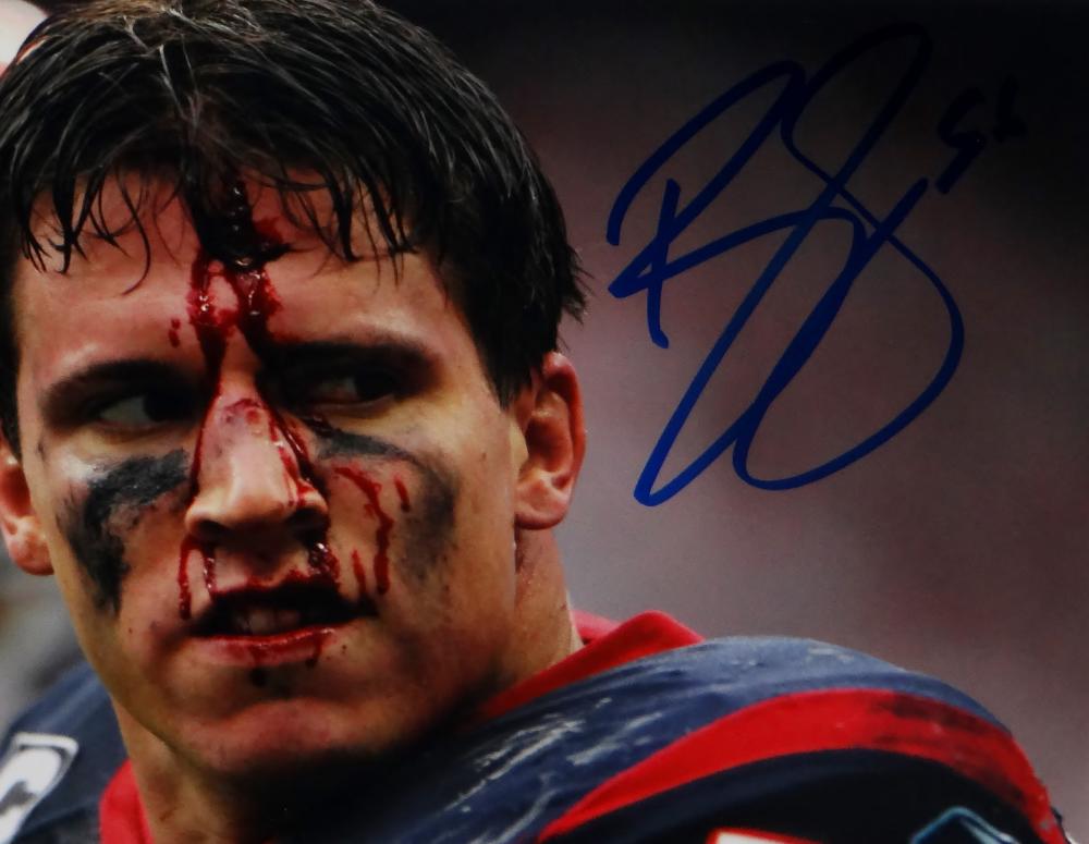 Brian Cushing Signed Texans 35x43 Framed Jersey (JSA) Houston Linebacker /  Coach