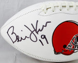 Bernie Kosar Autographed Cleveland Browns Logo Football - JSA Witnessed Auth