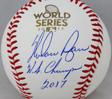 Nolan Ryan Autographed World Series Baseball w/ WS Champs 2017- JSA Auth